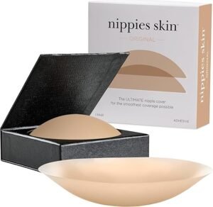 Nippies Nipple Covers for Women - Sticky Adhesive Silicone Pasties - Reusable Pasty with Travel Box
