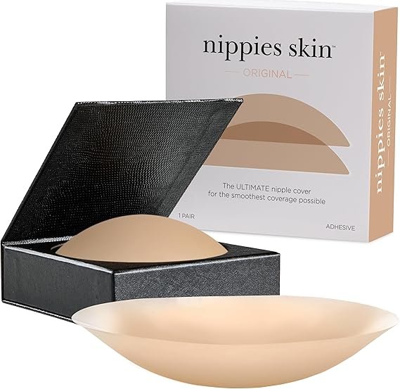 Nippies Nipple Covers for Women - Sticky Adhesive Silicone Pasties - Reusable Pasty with Travel Box